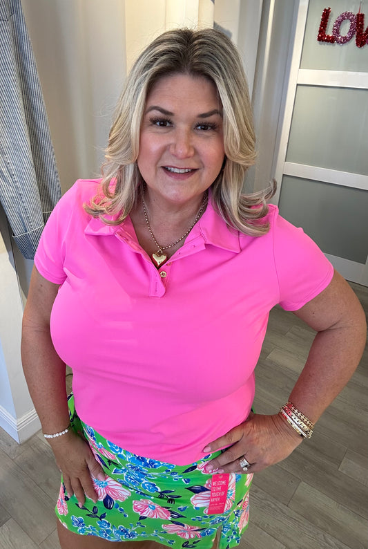 Scalloped Detail Polo