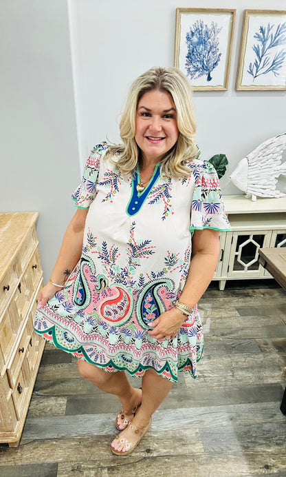 Island Paisley Dress