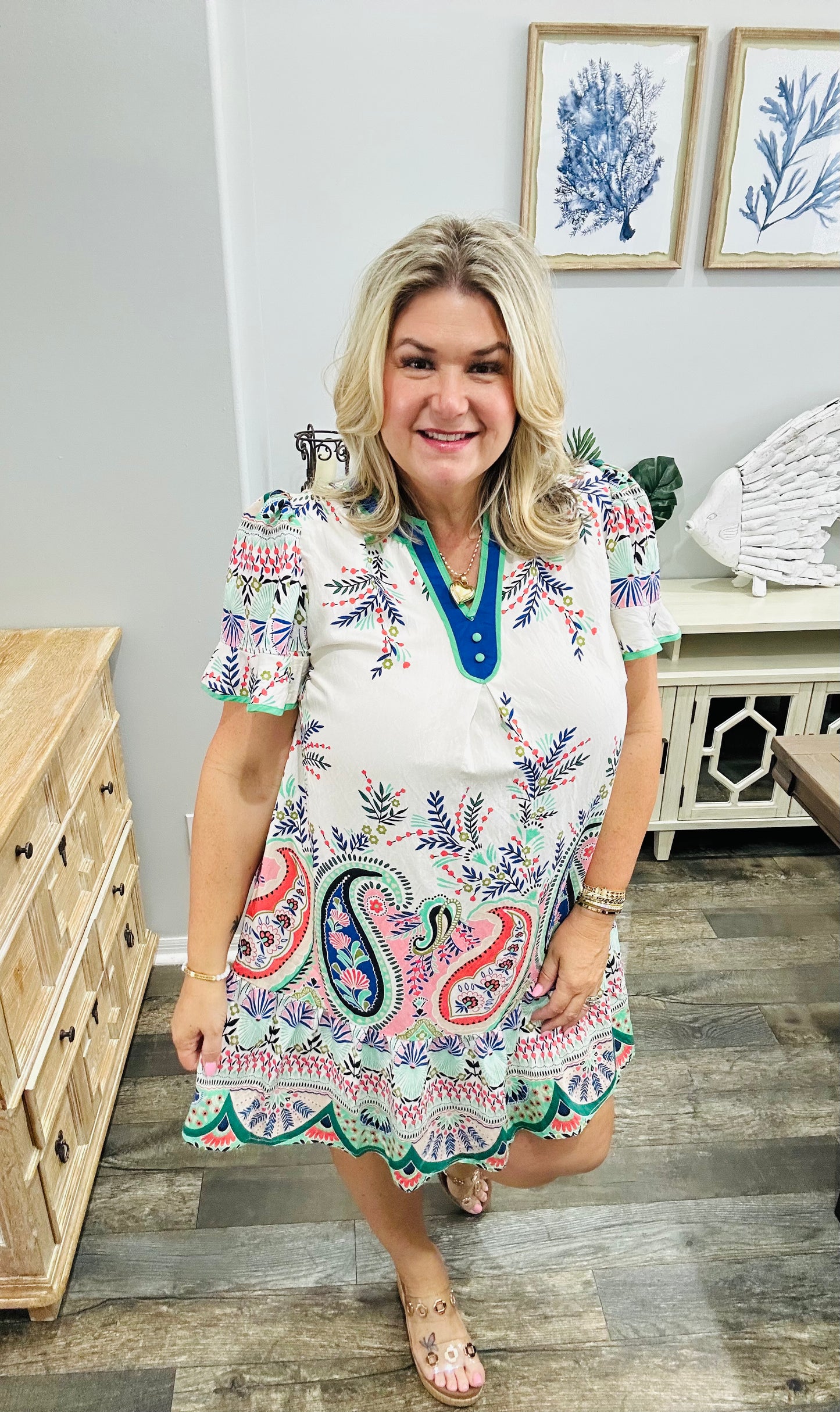 Island Paisley Dress