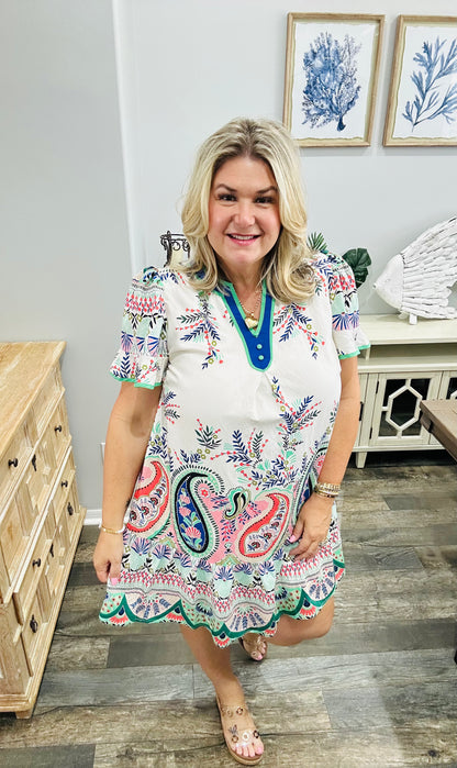 Island Paisley Dress