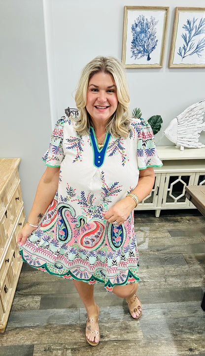 Island Paisley Dress