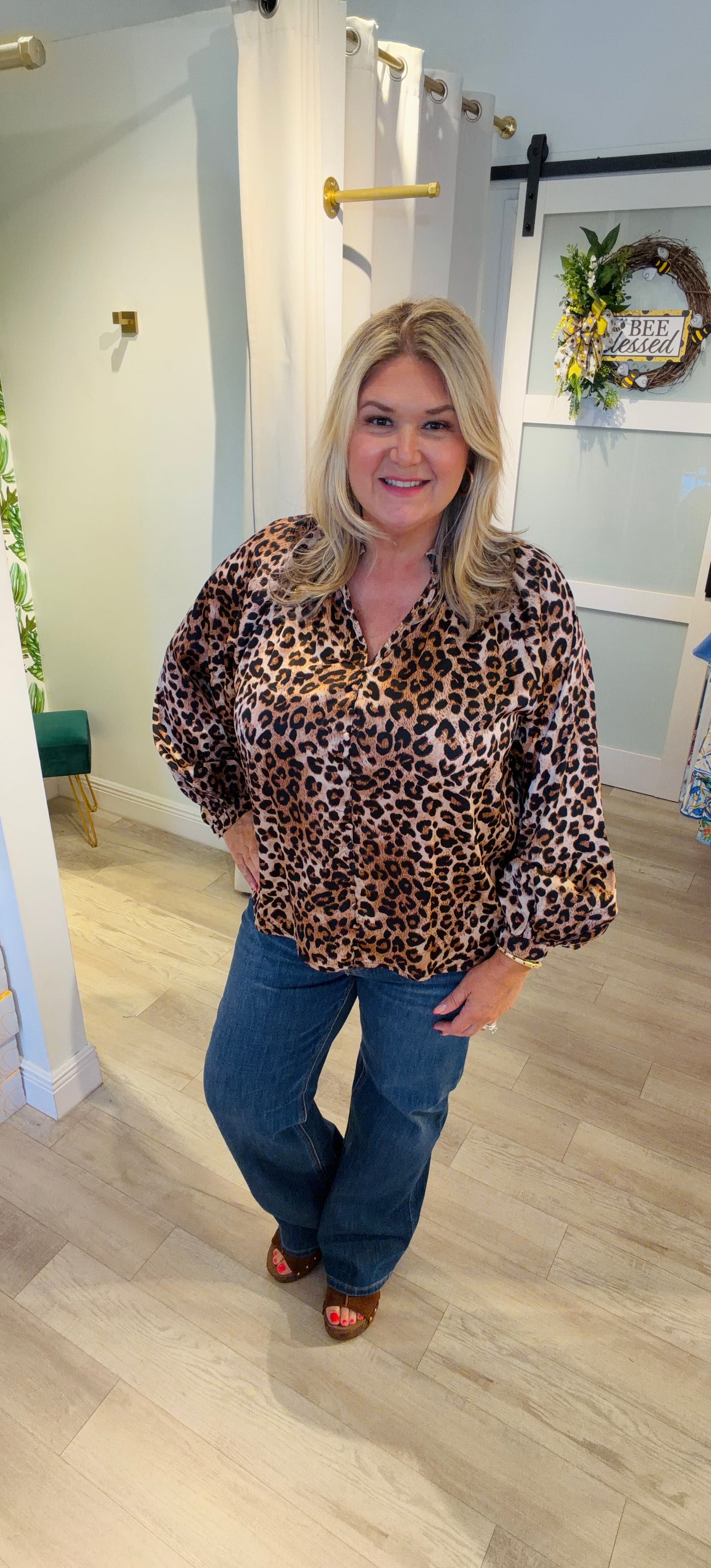The Lady In Leopard Top
