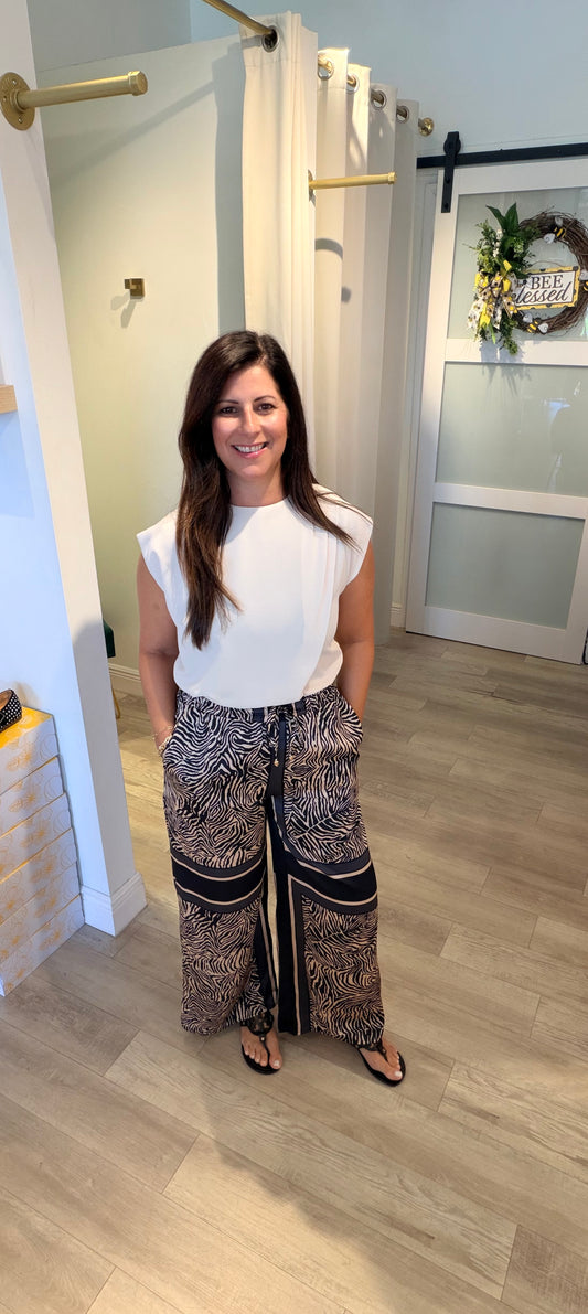The Abstract Zebra Pant