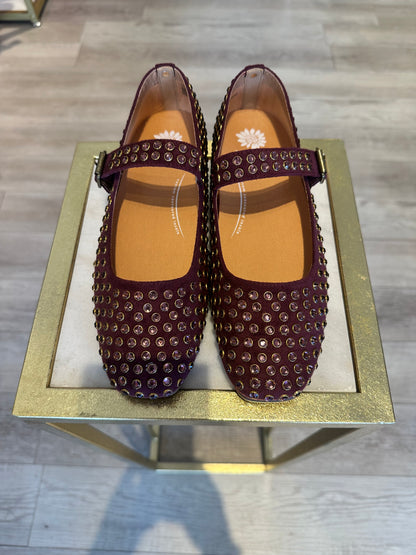 Rhinestone Ballerina Flats