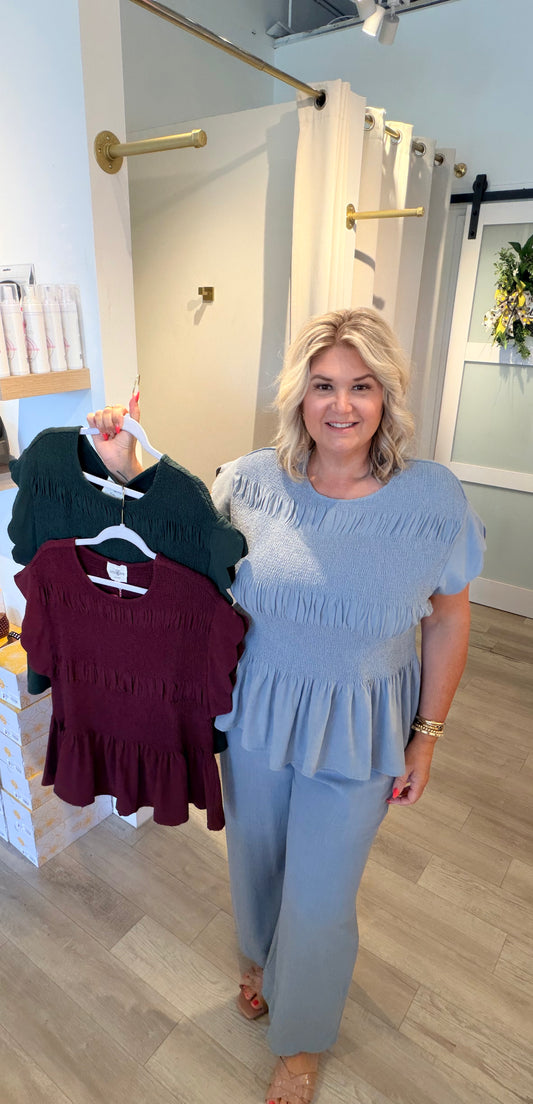 The Linen Peplum Top