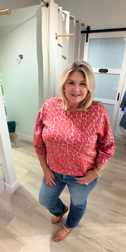 The Pink Leopard Top