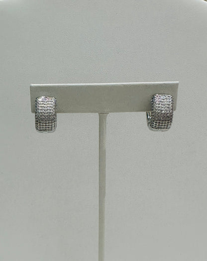 Pave Huggie Hoops