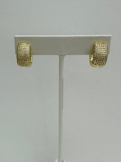 Pave Huggie Hoops