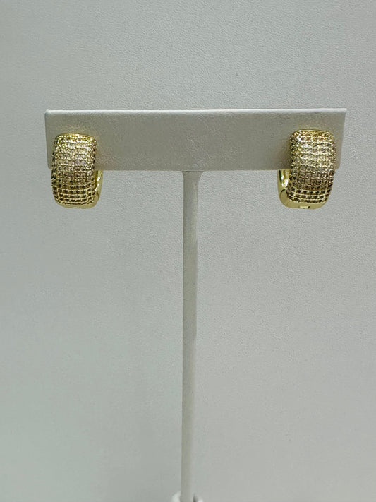 Pave Huggie Hoops