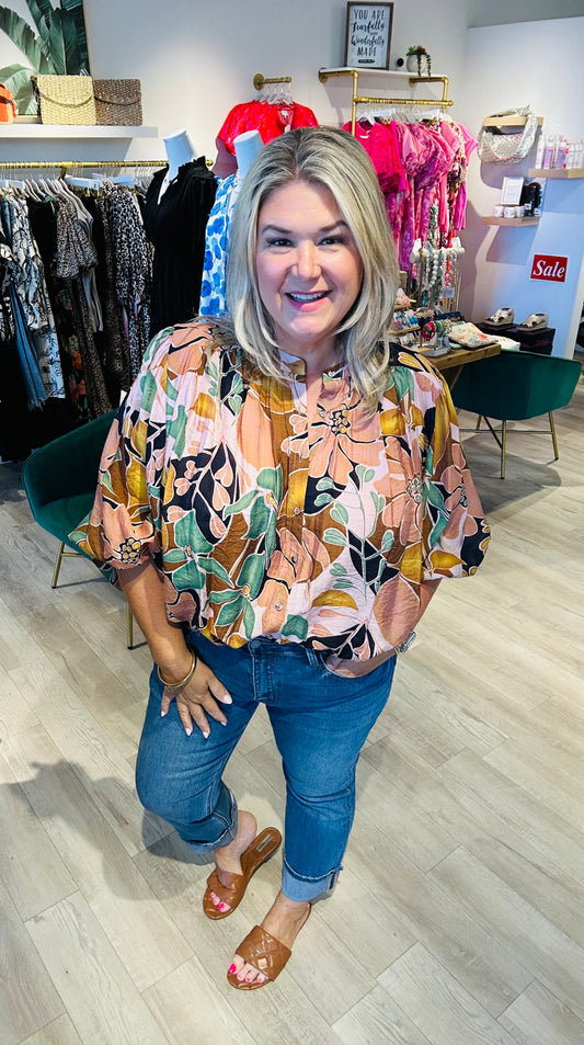 Floral Foliage Top