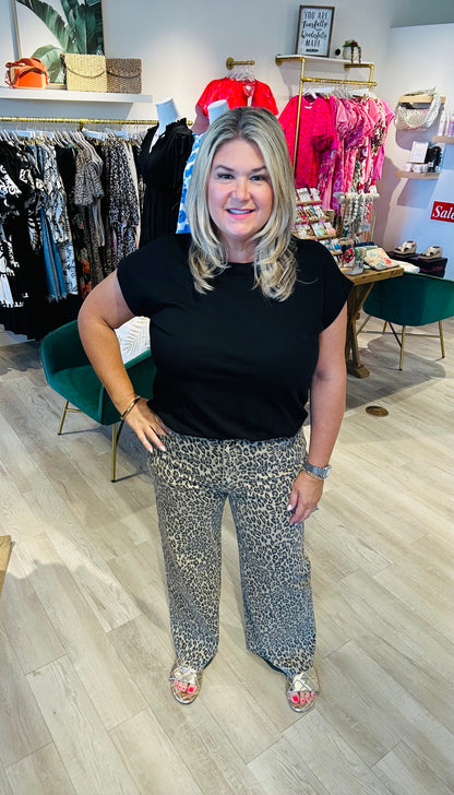 Leopard Twill Pant
