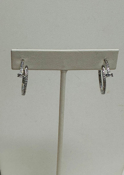 Pave Nail Head Hoops