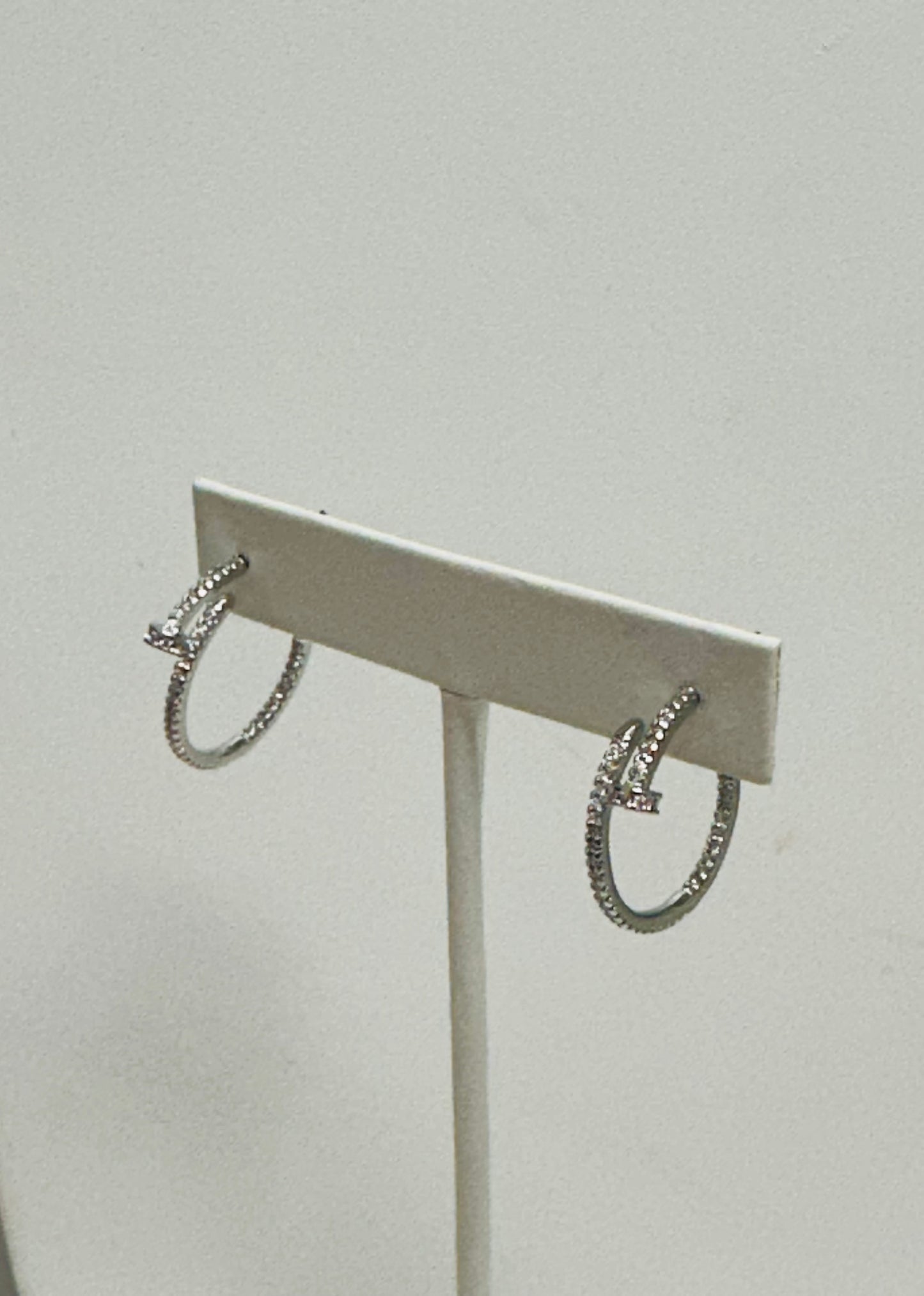 Pave Nail Head Hoops