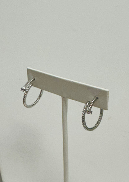 Pave Nail Head Hoops