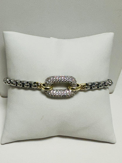 Two Tone Link Bracelet