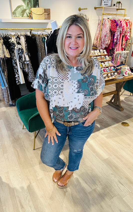 Paisley Scarf Top