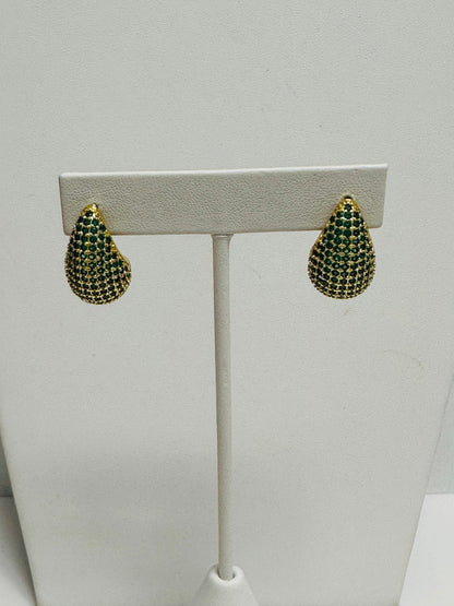 Pave Tear Drop Earring