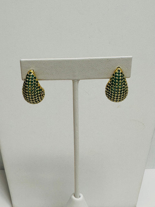 Pave Tear Drop Earring