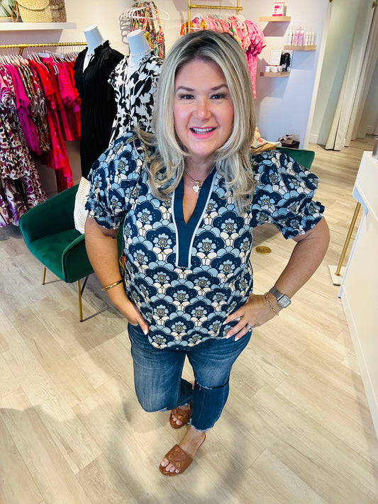 Retro Blooms Top