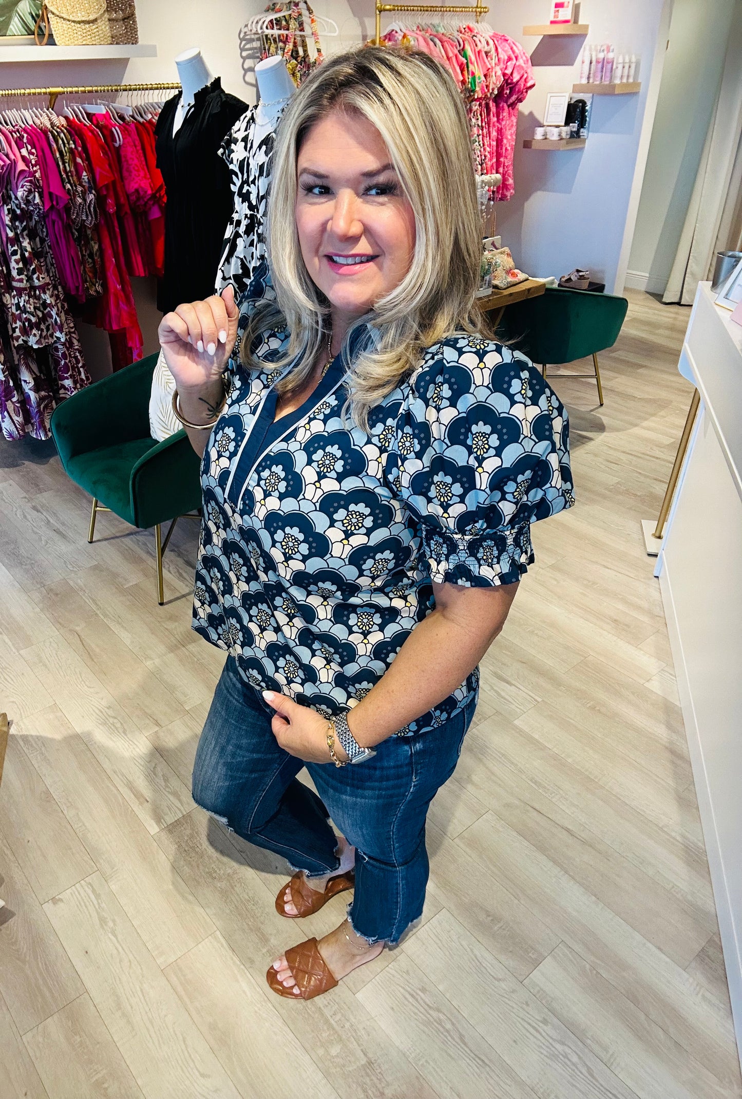 Retro Blooms Top