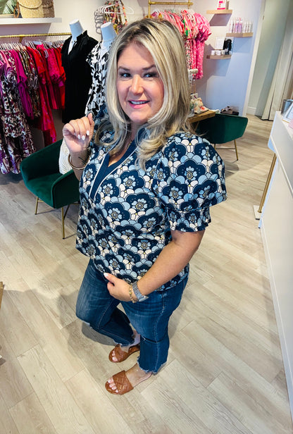 Retro Blooms Top