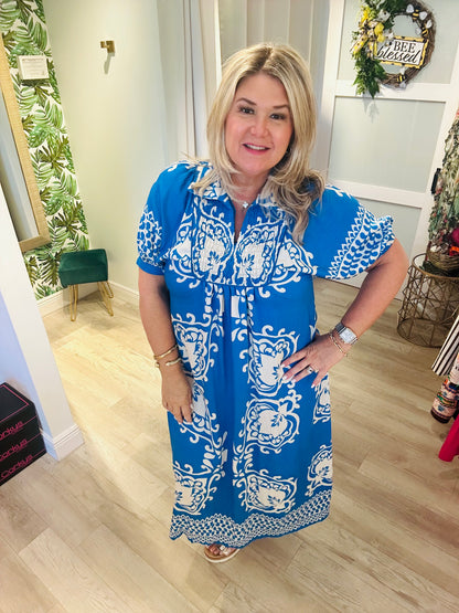 Blue Mosaic Dress