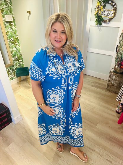 Blue Mosaic Dress