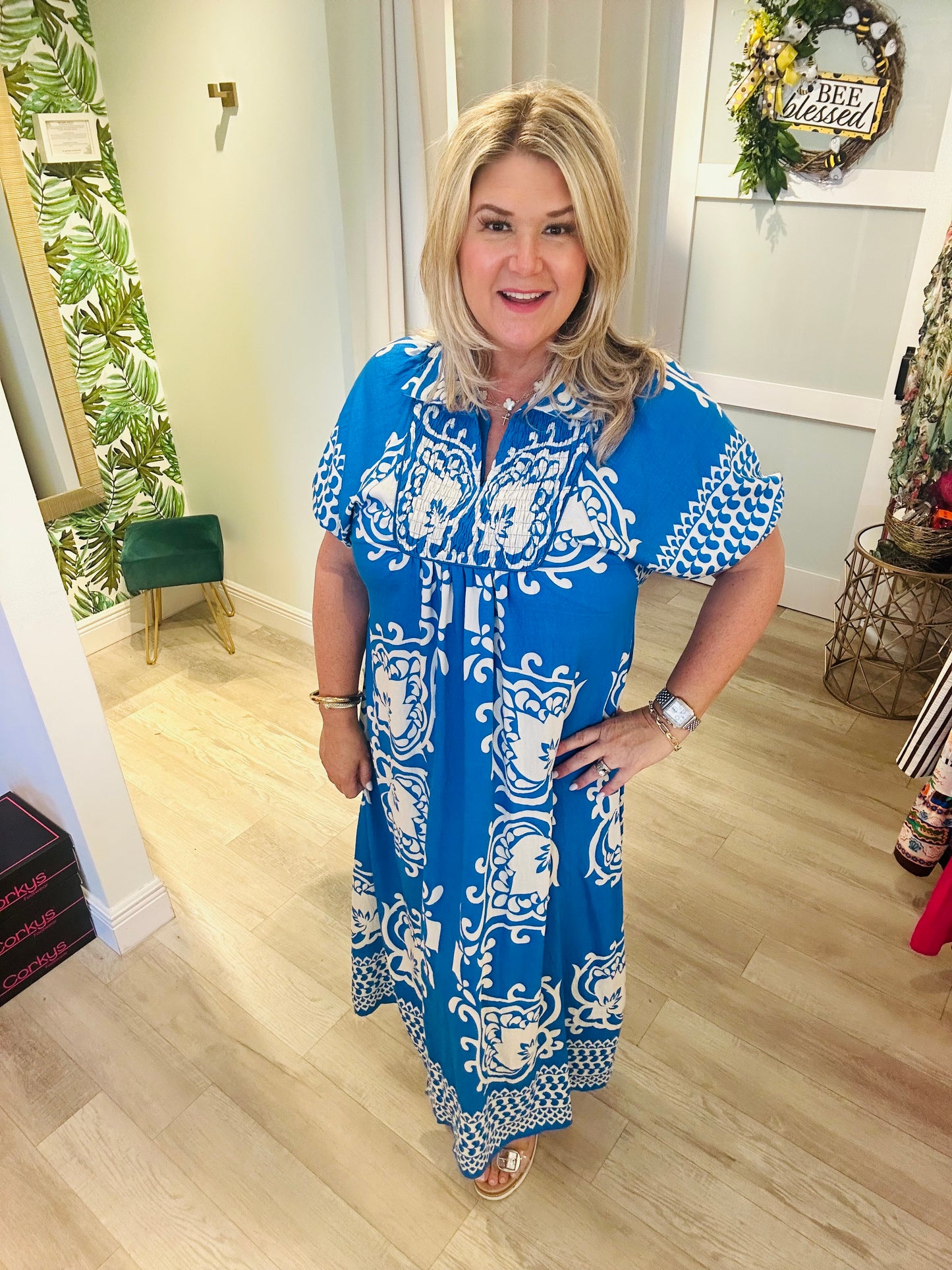 Blue Mosaic Dress