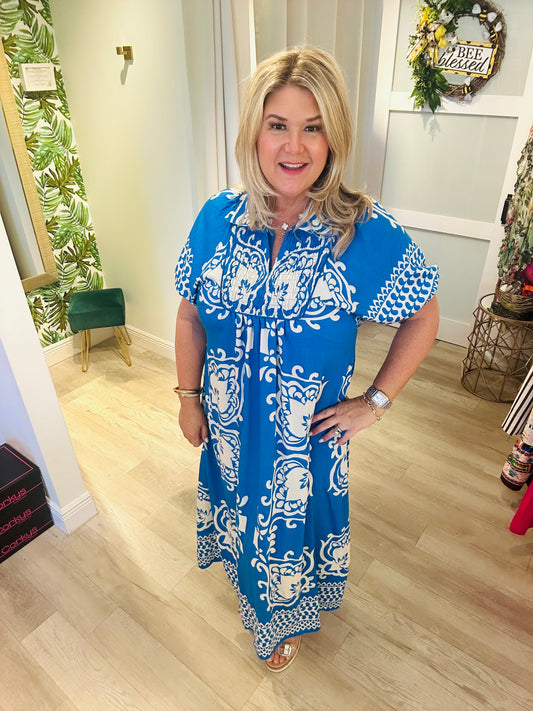 Blue Mosaic Dress