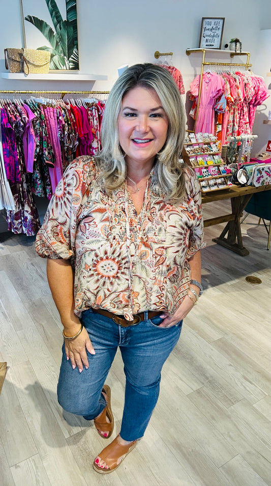 Autumn Paisley Top