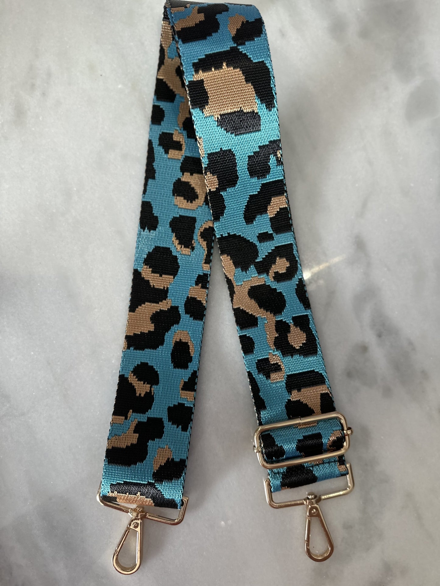 Leopard guitar strap