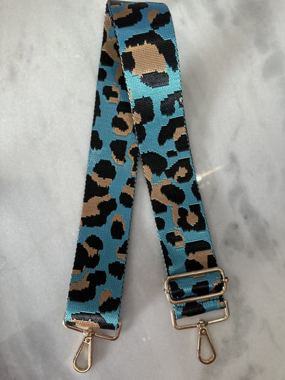 Leopard guitar strap