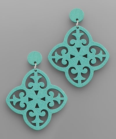 Wood Filigree Earrings