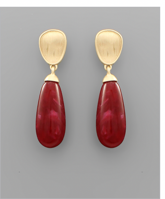 Colored Drop Earrings