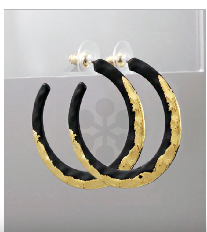Gold Foil Hoops
