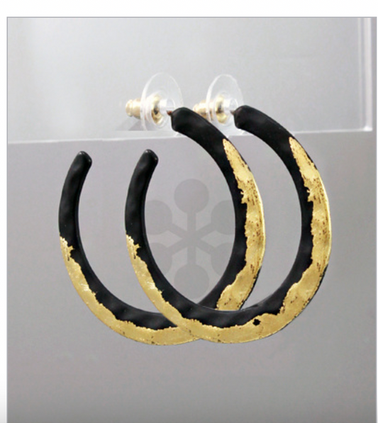 Gold Foil Hoops