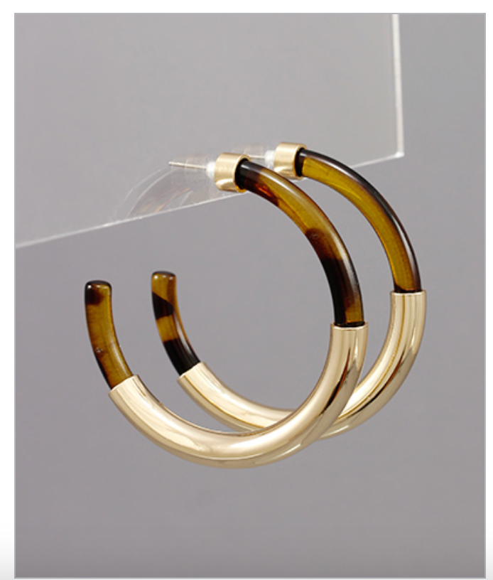 Tortoisshell Hoops