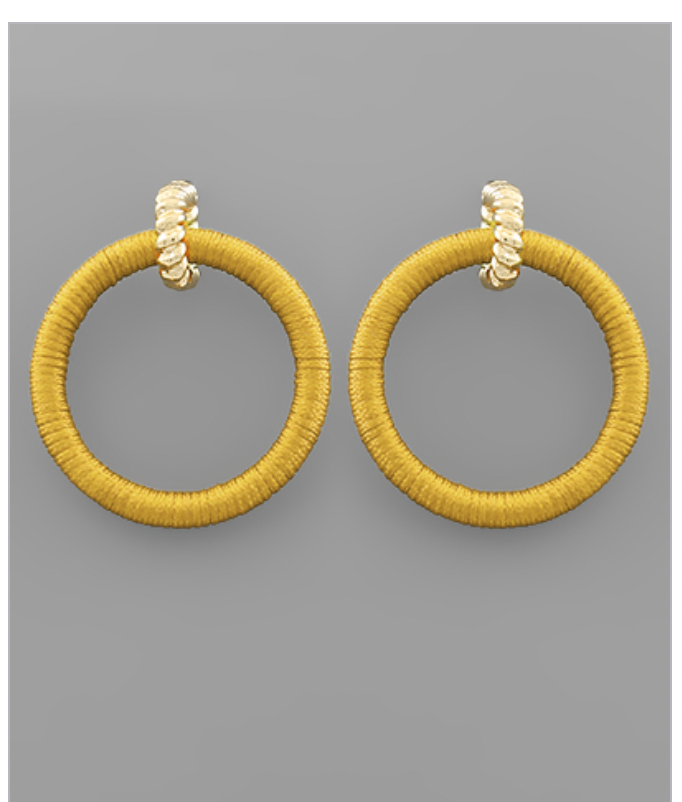 Wrapped Circle Earrings