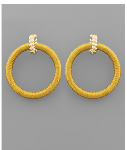 Wrapped Circle Earrings