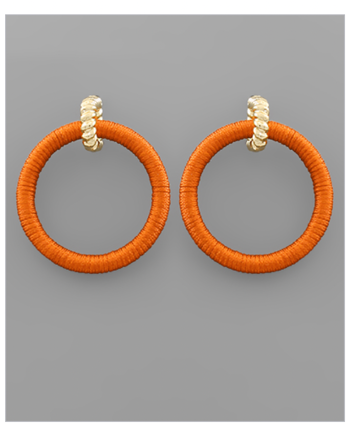 Wrapped Circle Earrings
