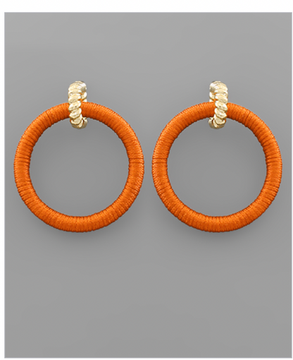 Wrapped Circle Earrings
