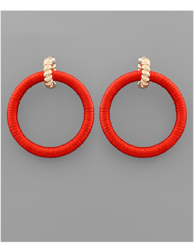 Wrapped Circle Earrings