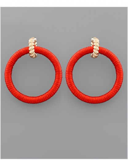 Wrapped Circle Earrings