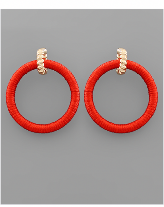 Wrapped Circle Earrings