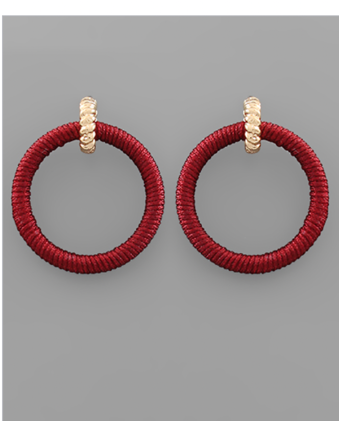 Wrapped Circle Earrings