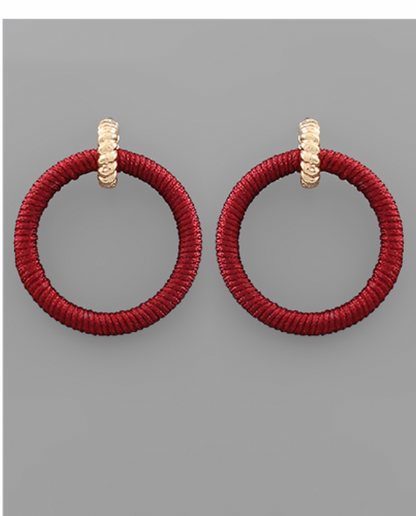 Wrapped Circle Earrings