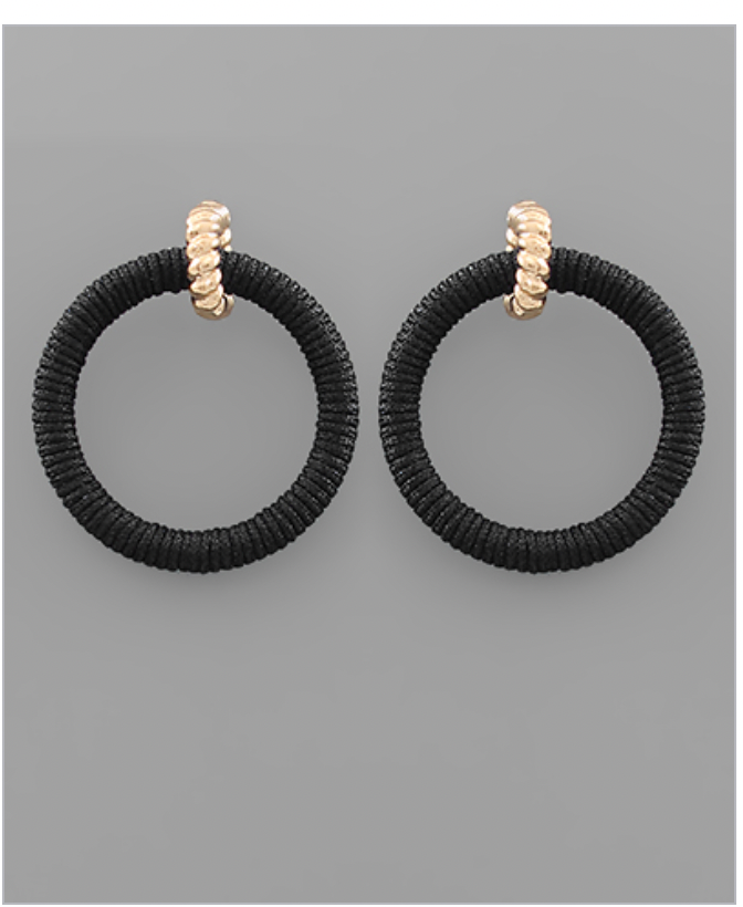 Wrapped Circle Earrings