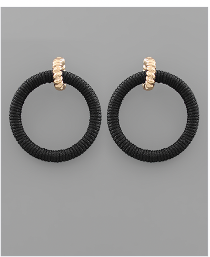 Wrapped Circle Earrings