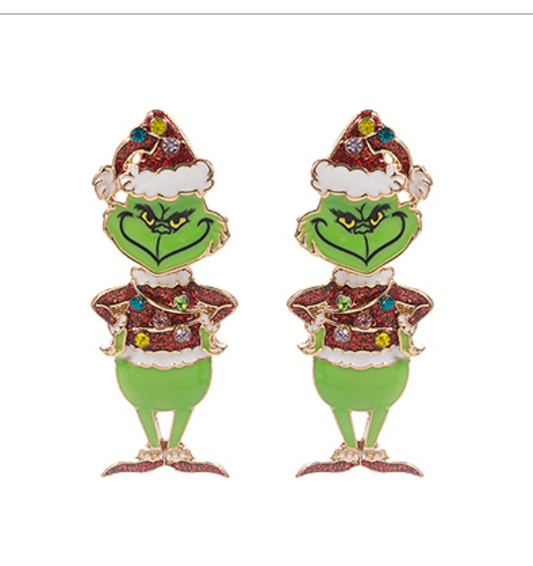 Dancing Grinch Earring