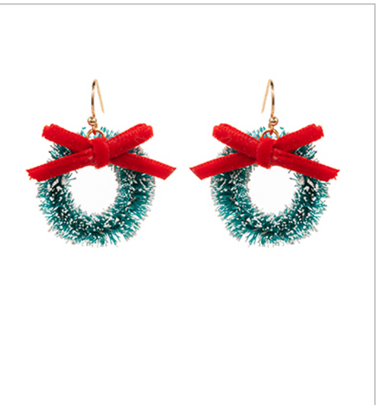 Holiday Wreath Earrings